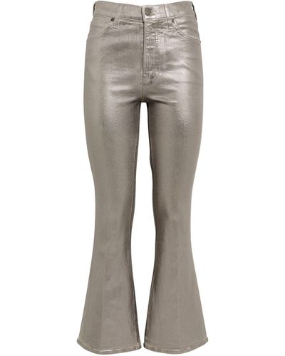 Veronica Beard Carson Flared Ankle Jeans - Grey