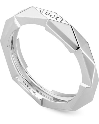 Gucci White Gold Link To Love Ring - Metallic