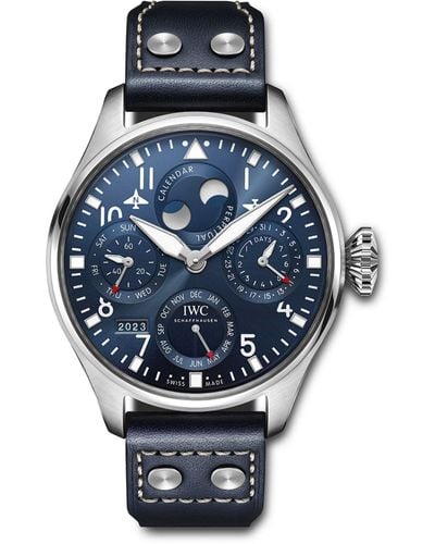 IWC Schaffhausen Stainless Steel Big Pilot's Perpetual Calendar Automatic Watch 46.2mm - Metallic