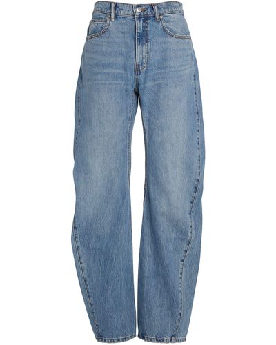 Alexander Wang Curved Wide-leg Jeans - Blue