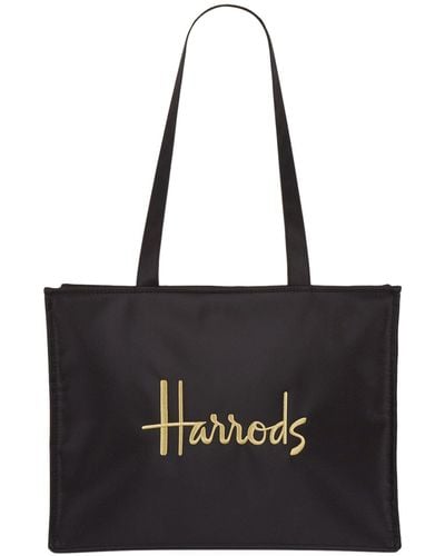 Harrods Logo Tote Bag - Black