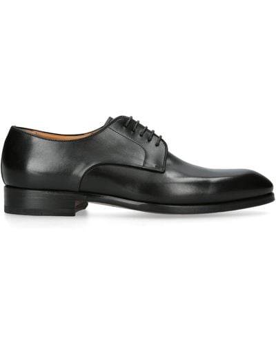 Magnanni Leather Derby Shoes - Black