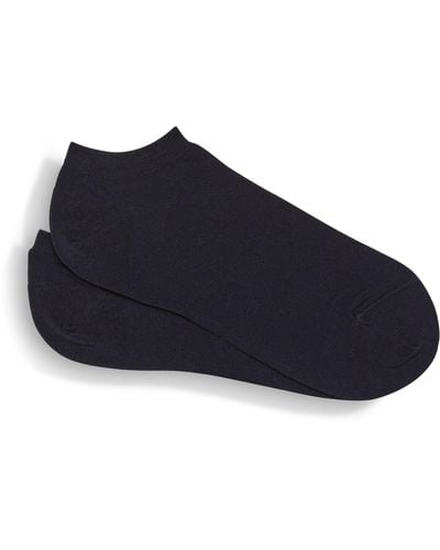 Zegna Logo Ankle Socks - Blue