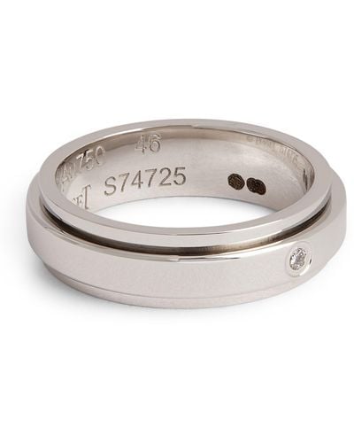 Piaget White Gold And Single Diamond Possession Wedding Ring - Metallic