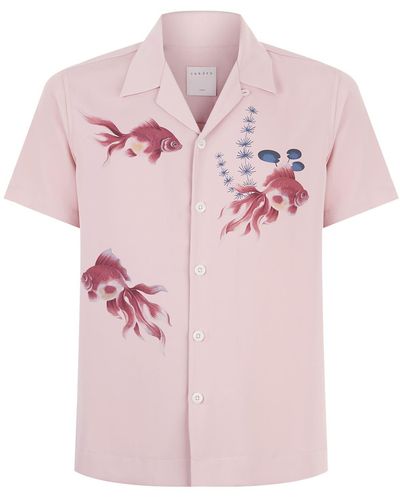 Sandro Goldfish Print Shirt - Pink