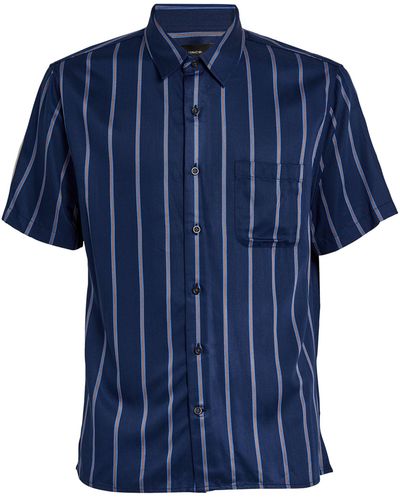 Vince Striped Short-sleeve Shirt - Blue