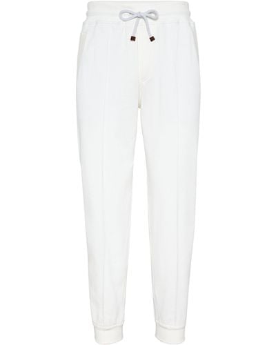 Brunello Cucinelli Cotton French Terry Sweatpants - White