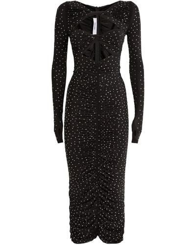 Alex Perry Crystal-embellished Cut-out Midi Dress - Black