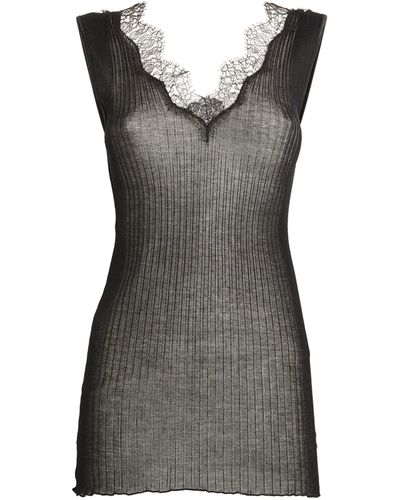 Zimmerli Ribbed Tank Top - Gray