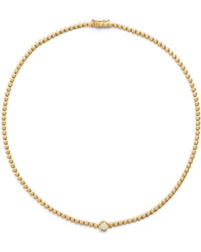 Jennifer Meyer Mini Yellow Gold And Diamond Illusion Tennis Necklace - Metallic