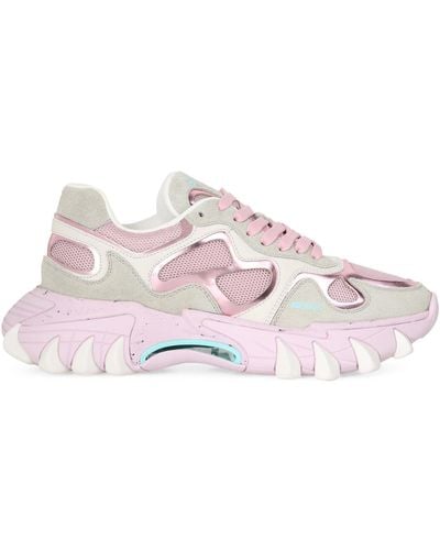 Balmain B-east Mixed Media Sneakers - Pink