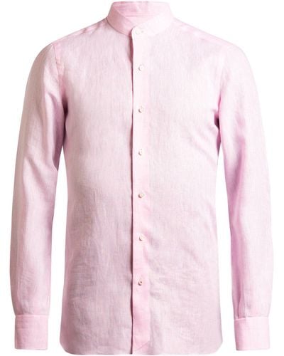 Isaia Linen Korea Shirt - Pink