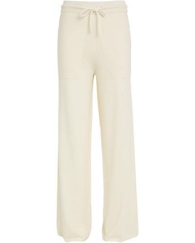 Max Mara Wool-cashmere Straight Sweatpants - White