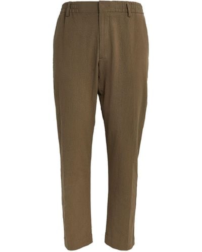 NN07 Stretch-cotton Seersucker Pants - Green
