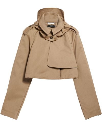 Weekend by Maxmara Re-find Cropped Trench Coat - Green