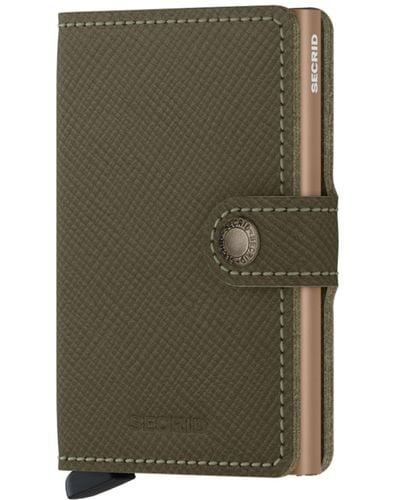 Secrid Saffiano Leather Miniwallet - Green