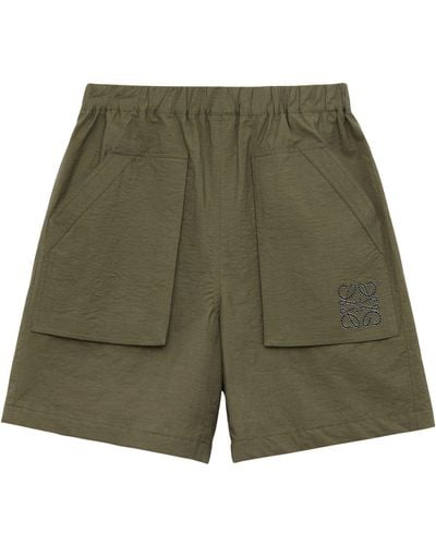 Loewe X Paula's Ibiza Patch Pocket Shorts - Green