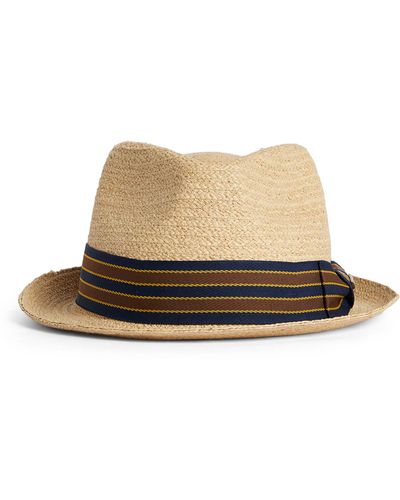 Stetson Raffia Trilby Hat - Natural