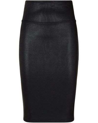 Spanx Faux Leather Pencil Skirt - Black