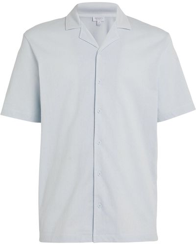 Sunspel Notched-collar Riviera Shirt - Blue
