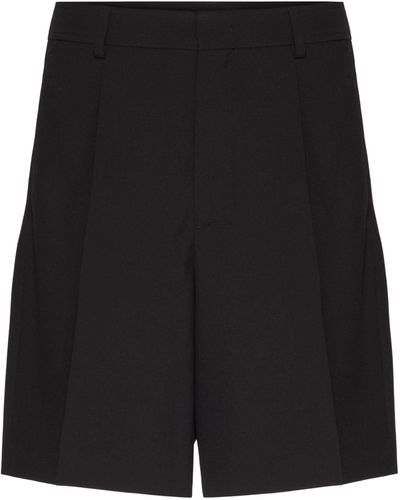 Valentino Garavani Virgin Wool Bermuda Shorts - Black