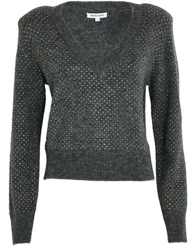 Veronica Beard Embellished Pablah Sweater - Gray