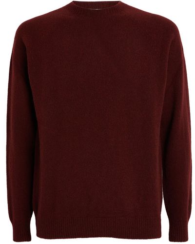 Sunspel Lambswool Sweater - Red