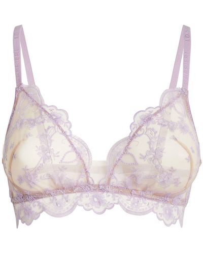 I.D Sarrieri Scalloped Sheer Lace Bra - Natural