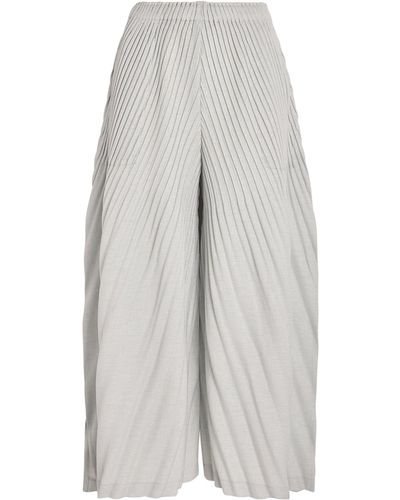 Issey Miyake Linen Like Pleats Trousers - Grey