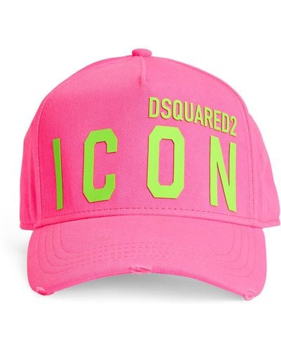 DSquared² Cotton Icon Baseball Cap - Pink