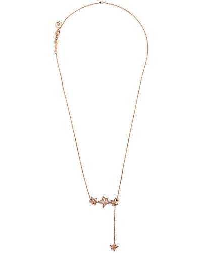 BeeGoddess Rose Gold And Diamond Sirius Necklace - White