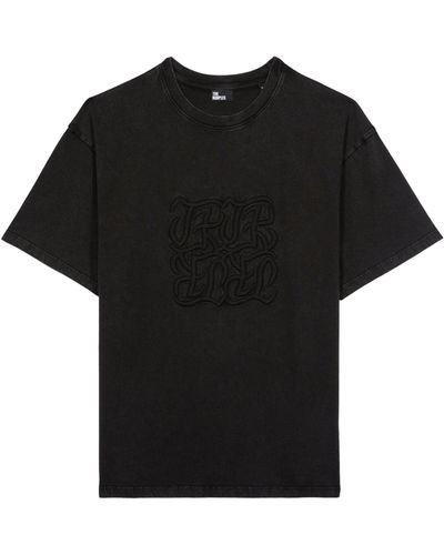 The Kooples Initial Embroidery T-shirt - Black