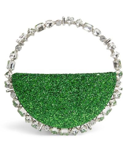 L'ALINGI Exclusive Glitter Embellished Taliya Eternity Clutch Bag - Green