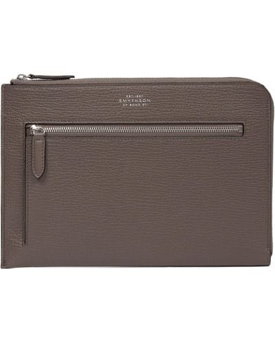 Smythson Leather Organiser Pouch - Brown