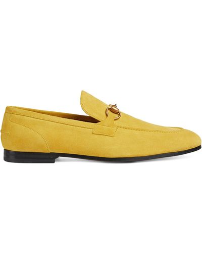 Gucci Suede Jordaan Loafers - Yellow