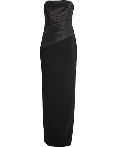 Carolina Herrera Ruched Strapless Gown - Black