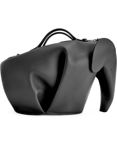 Loewe Leather Elephant Bag - Black