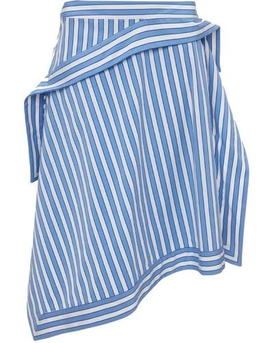 JW Anderson Striped Handkerchief Skirt - Blue