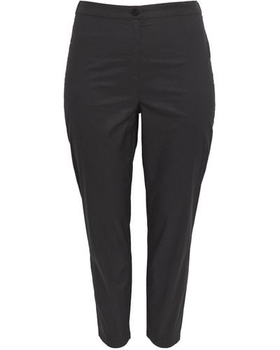 Marina Rinaldi Cotton-blend Tailored Trousers - Black