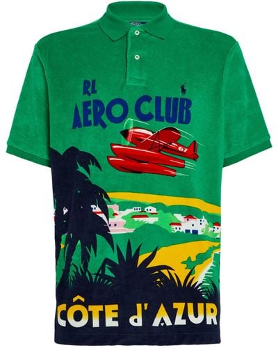 Polo Ralph Lauren Terry Printed Polo Shirt - Green
