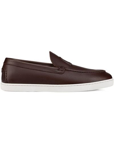 Christian Louboutin Leather Varsiboat Loafers - Brown