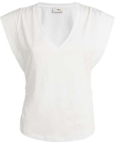 7 For All Mankind Sleeveless V-neck T-shirt - White