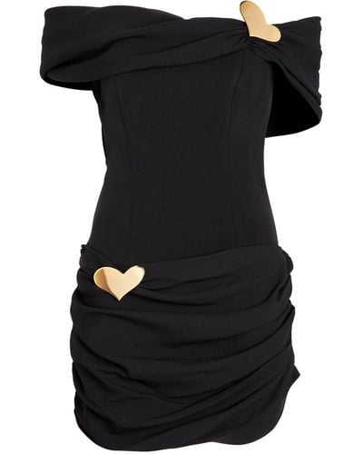 ROWEN ROSE Heart-detail Mini Dress - Black