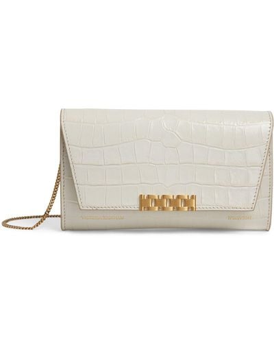 Victoria Beckham Leather Chain Wallet - White