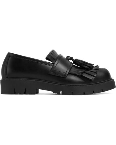 Bottega Veneta Leather Tassel-detail Loafers - Black