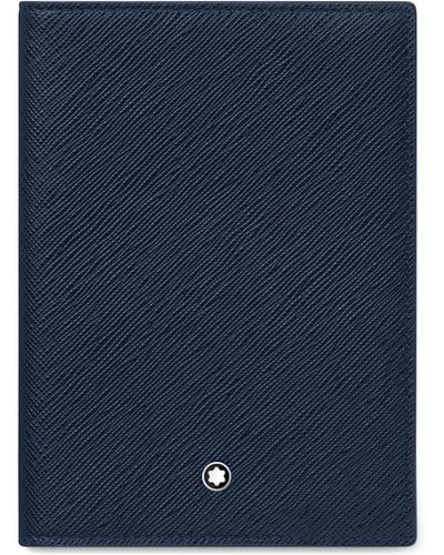 Montblanc Leather Sartorial Passport Holder - Blue