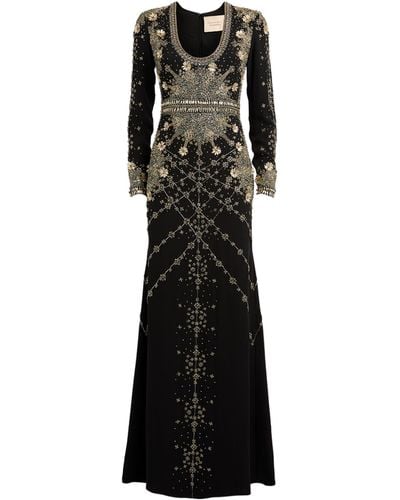Cucculelli Shaheen Astra Embellished Maxi Dress - Black