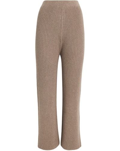 Lauren Manoogian Cotton-blend Column Trousers - Natural