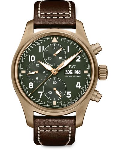 IWC Schaffhausen Bronze Pilot's Chronograph Spitfire Watch 41.05mm - Metallic