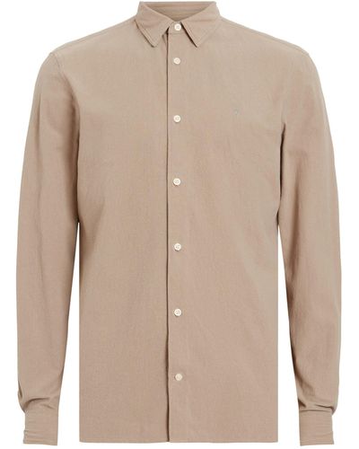 AllSaints Cotton Lovell Shirt - Brown